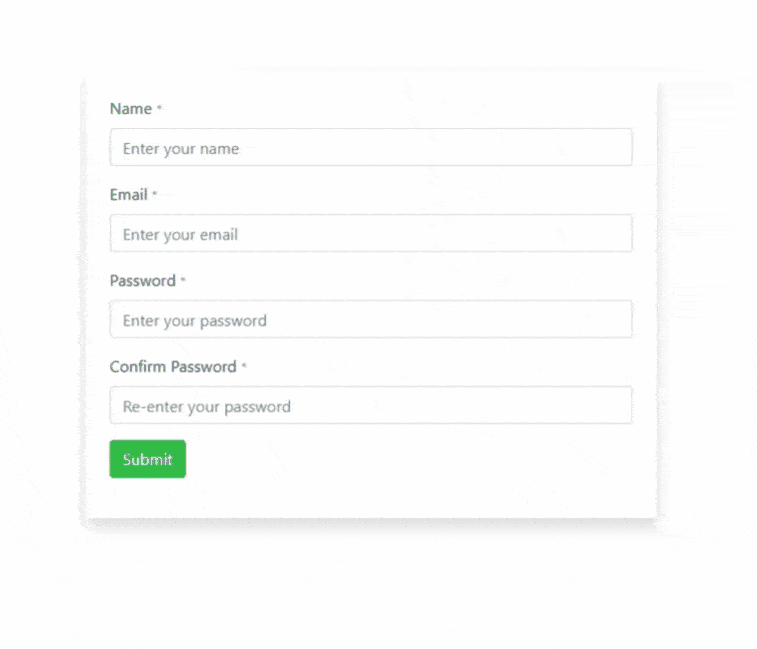Registration Form Using AJAX